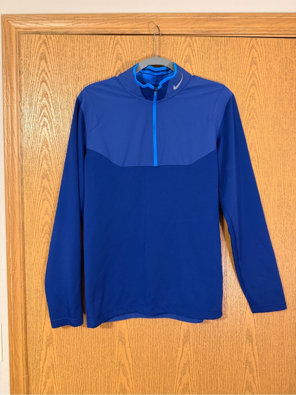 Nike Men's Royal Blue & Light Blue Half-Zip Performance Pullover